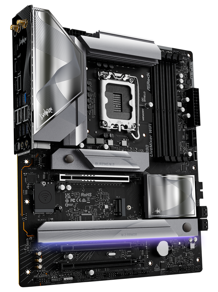 ASRock Z890 LiveMixer WiFi, Intel Z890 Mainboard, Sockel LGA 1851, Intel Z890, ATX, DDR5 image number 1