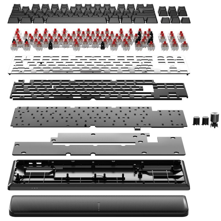 Corsair K70 CORE TKL WIRELESS RGB Gaming-Tastatur, mechanisch, ISO (DE), MLX RED Switch - schwarz image number 6