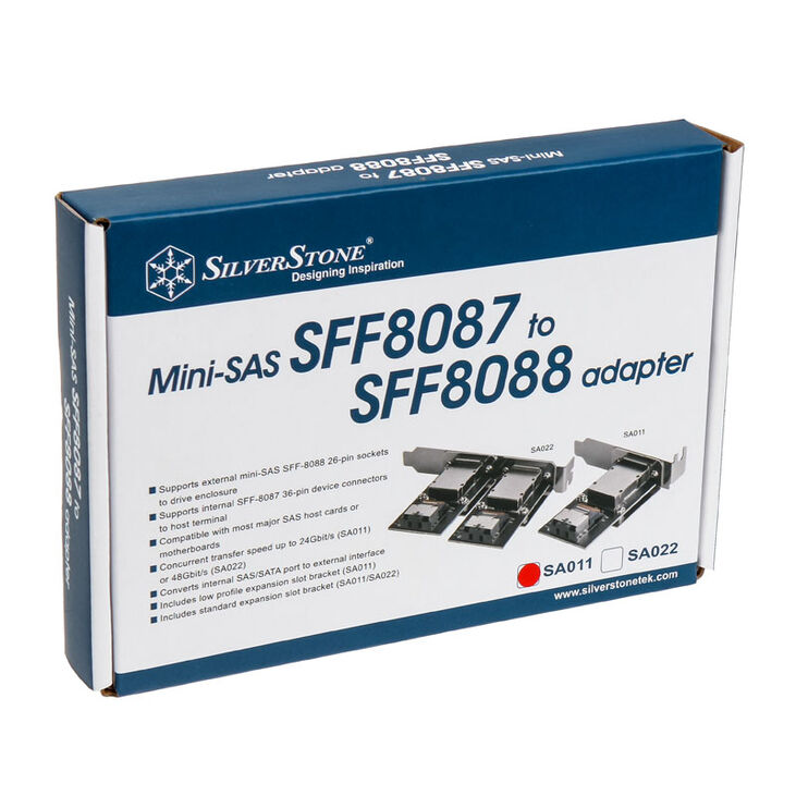 SilverStone SST-SA011 Mini SAS SFF8087 zu SFF8088 Adapter image number 5