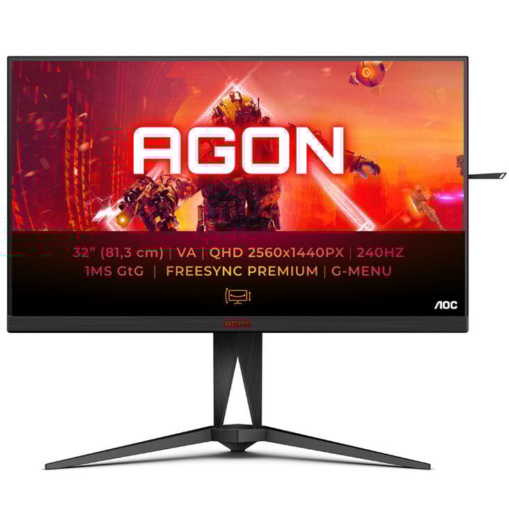 AOC Agon AG325QZN/EU, 31.5 inch Gaming Monitor, 240 Hz, VA, FreeSync image number 2
