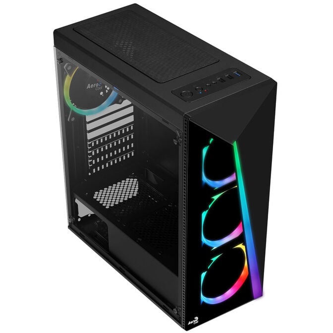 Aerocool Shard Tempered Glass Midi-Tower - schwarz image number 1