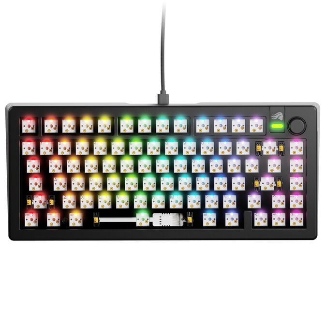 Glorious GMMK 3 75 % Custom Gaming-Tastatur - Barebone, ANSI-Layout, schwarz image number 1