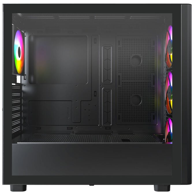 Montech XR Wood PC-Geh&auml;use, Midi-Tower, ATX, ARGB, Tempered Glass - schwarz image number 1