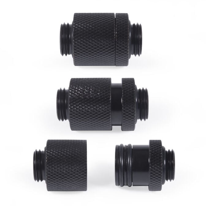 Alphacool ES D-Plug, 20mm, G1/4 IG to G1/4 IG - Deep Black image number 2