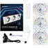Lian Li UNI FAN TL Wireless Fans, ARGB, PWM, 3-Pack – Reverse Blade, 120 mm, White image number null