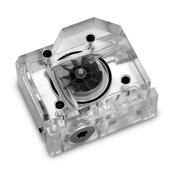 EK Water Blocks EK-Quantum Scalar Flowmeter Bottom-To-Top D-RGB - Nickel image number 2