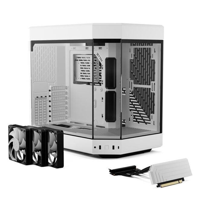 Hyte Y60 PC Case, Mid Tower, Tempered Glass - White image number 1