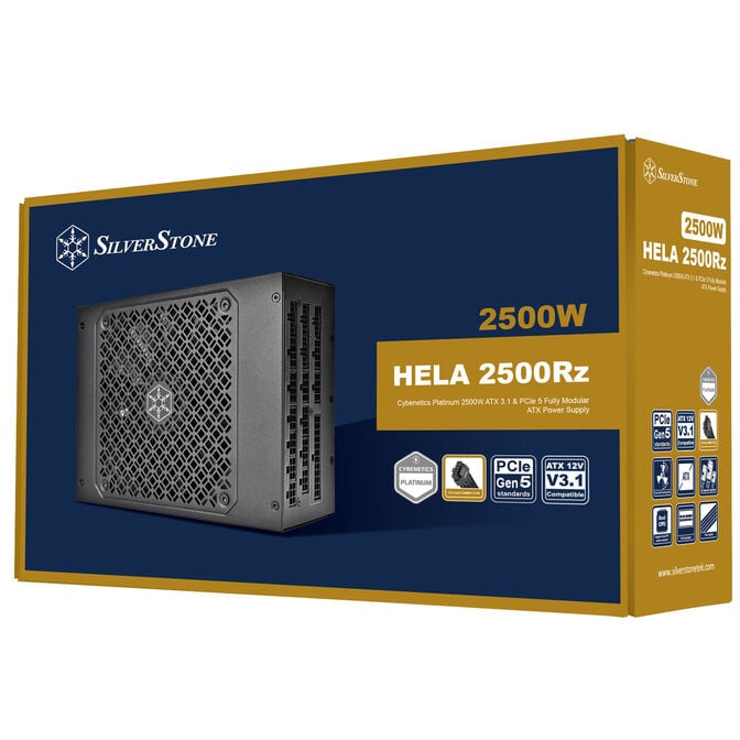 SilverStone Hela 2500Rz Cybenetics Platinum Netzteil, PCIe 5.0, ATX 3.1 - 2.500 Watt, schwarz image number 10