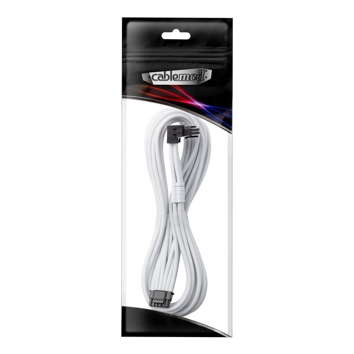 CableMod Universal Pro ModMesh 16-Pin to 16-Pin Cable, 90° Connector, Sleeved, StealthSense - White, 60 cm, Var. B image number 4
