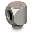 Thermal Grizzly DeltaMate Rotary Fitting - 90&deg;, Matt Nickel image number null