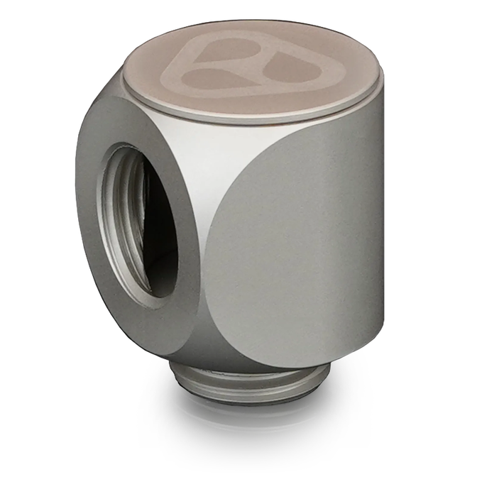 Thermal Grizzly DeltaMate Rotary Fitting - 90&deg;, Matt Nickel image number 0