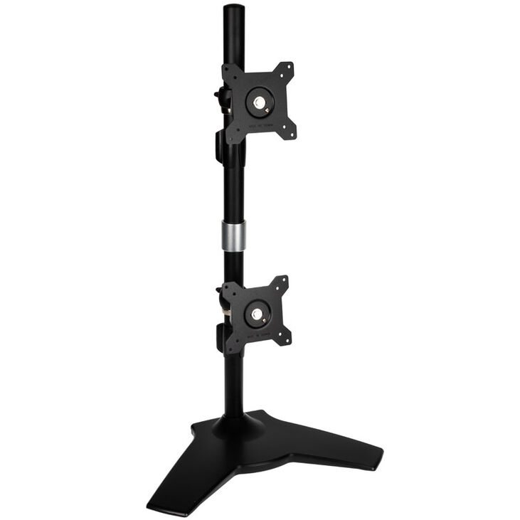 SilverStone SST-ARM24BS - Vertikaler Dual Monitorarm - schwarz image number 0