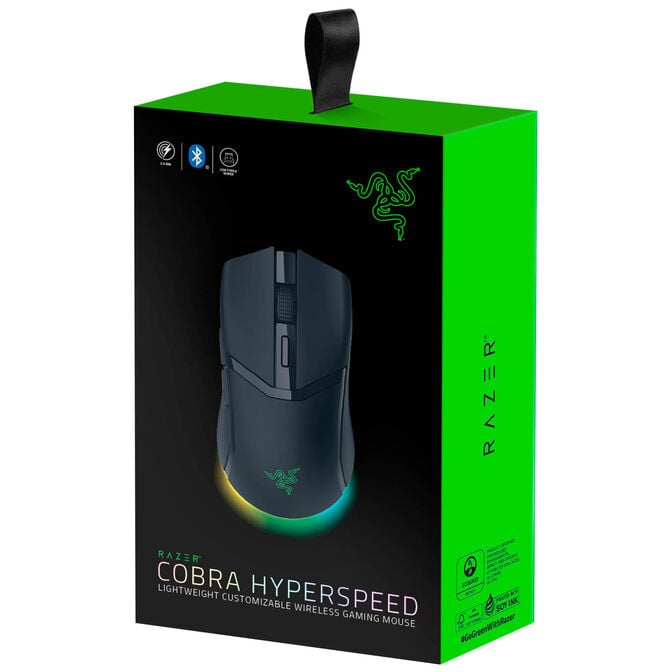 Razer Cobra HyperSpeed Wireless Gaming Mouse, RGB, 8000Hz - black image number 6