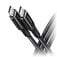 AXAGON BUCM-CM20AB USB-C zu USB-C 2.0 Kabel, 2m, PD 60W, 3A, geflochten - schwarz