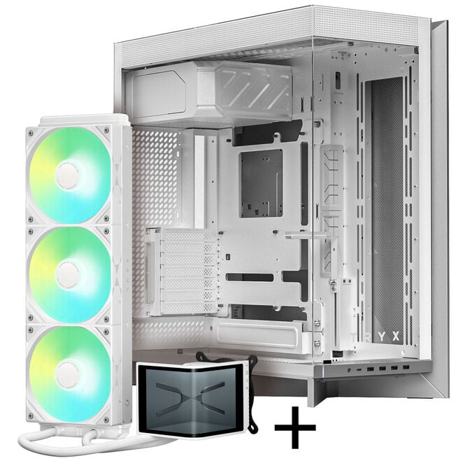 TRYX LUCA L70 Midi-Tower - wei&szlig; + PANORAMA SE ARGB 360 Komplett-Wasserk&uuml;hlung, 3D-AMOLED, 360mm - wei&szlig; image number 0