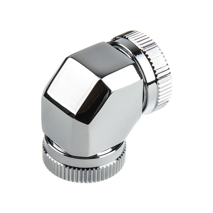 PHANTEKS Hard-Tube Adapter 2x 12mm 90 Grad - chrome image number 0