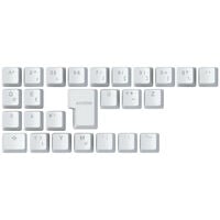 Glorious GMMK ABS Doubleshot V2 DE Kit - Weiß