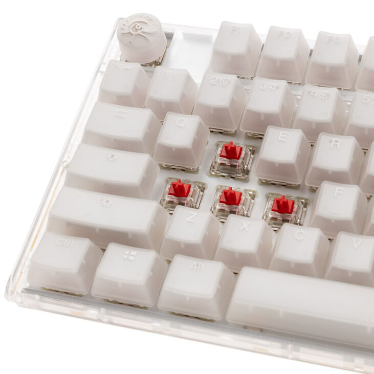 Ducky One 3 Aura White TKL Gaming Tastatur, RGB LED - MX-Red (US) image number 4