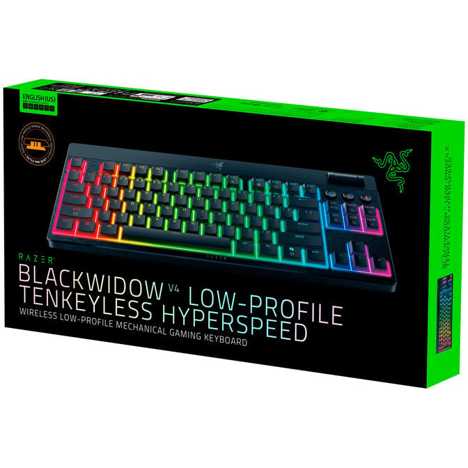 Razer BlackWidow V4 Low-Profile Tenkeyless HyperSpeed Gaming Keyboard, RGB - Orange Switches, ISO (DE) image number 12