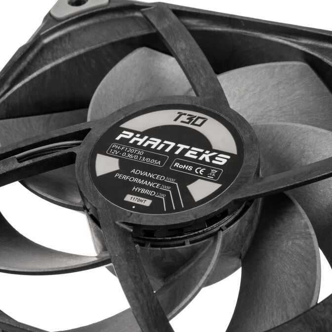 PHANTEKS T30 PWM 120mm Fan - black + 3-pack image number 4
