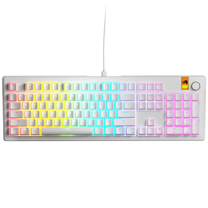 Glorious GMMK 3 HE 100 % Custom Gaming-Tastatur - Pre-Built, ANSI (US), Fox HE Switches, wei&szlig; image number 1