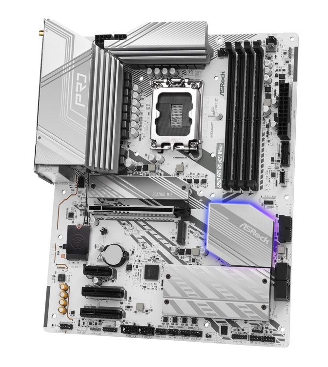 ASRock Z890 Pro RS WiFi White motherboard, socket LGA 1851, Intel Z890, ATX, DDR5 image number 2