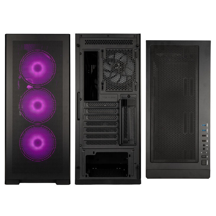 Kolink Unity Meshbay ARGB Mid Tower, Tempered Glass - Black image number 3