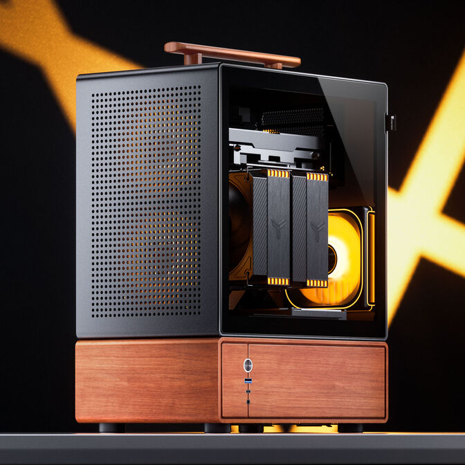Jonsbo T7 PC-Geh&auml;use, Midi-Tower, mATX, Tempered Glass - schwarz image number 14