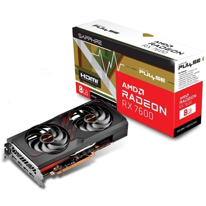Sapphire Pulse Radeon RX 7600 Gaming 8G, 8192 MB GDDR6