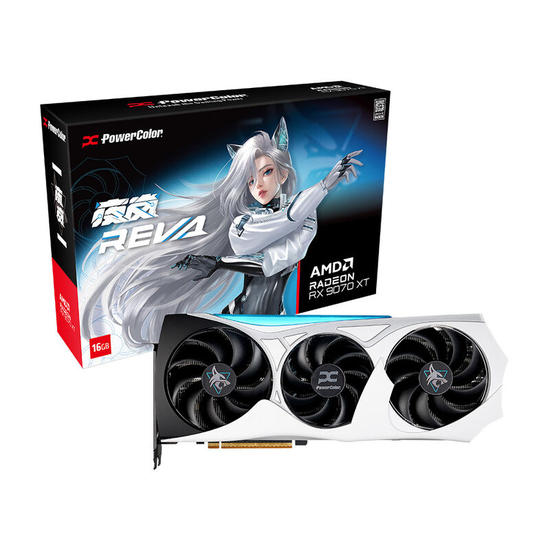 PowerColor Hellhound Reva Radeon RX 9070 XT Grafikkarte, 16384 MB GDDR6