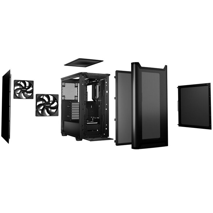 be quiet! Pure Base 501 Airflow PC Case, Mid Tower, ATX - Black image number 5