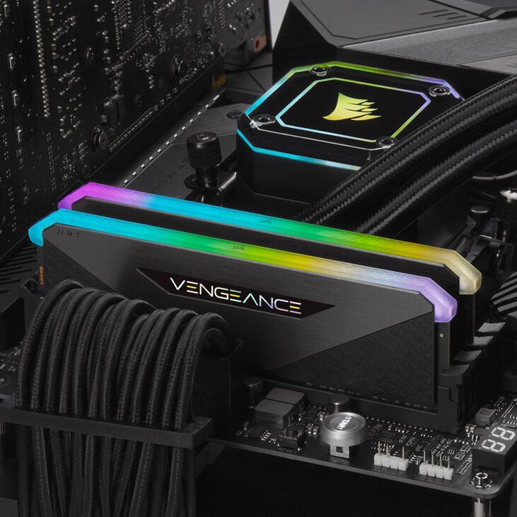 Corsair Vengeance RGB RT DDR4-3600 RAM, CL18, XMP - 16 GB Dual-Kit, schwarz image number 5