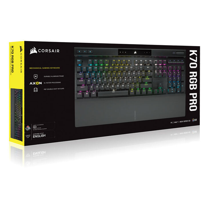 Corsair Gaming K70 RGB Pro Gaming Tastatur, Cherry MX-Red - schwarz image number 6
