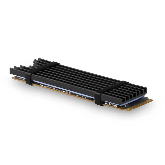 AXAGON CLR-M2L3 passiver M.2-SSD-K&uuml;hlk&ouml;rper - 2280, 3 mm H&ouml;he, Aluminium, schwarz image number 1