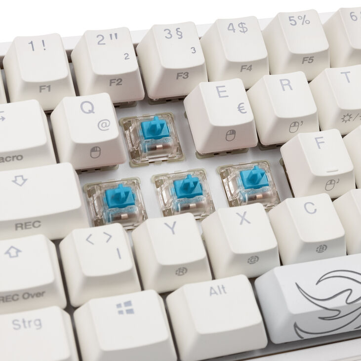Ducky One 2 Pro Mini White Edition Gaming Tastatur, RGB LED - Cherry Blue image number 7