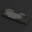 AKKO Black & Gold 5087S V1 Gaming Keyboard, RGB &ndash; Akko V3 Cream Blue Pro Switches, ISO DE, black & gold image number null