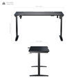 ThunderX3 LAB-X Gaming Desk, Height-Adjustable - Black image number null