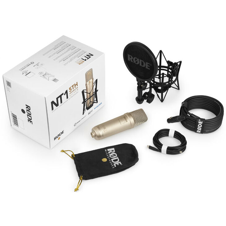 Rode NT1 5th Generation Large Diaphragm Condenser Microphone - silver image number 9