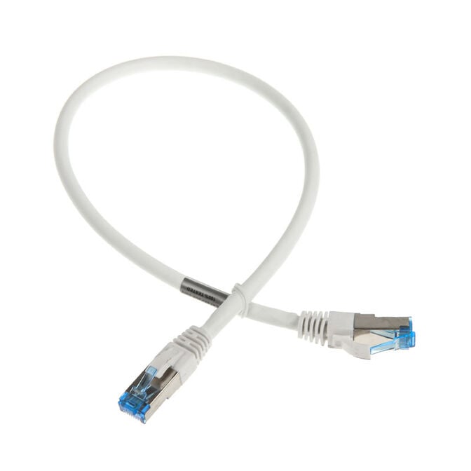 InLine Patchkabel Cat.6A, S/FTP (PiMf), 500MHz, wei&szlig; - 0,5m image number 1