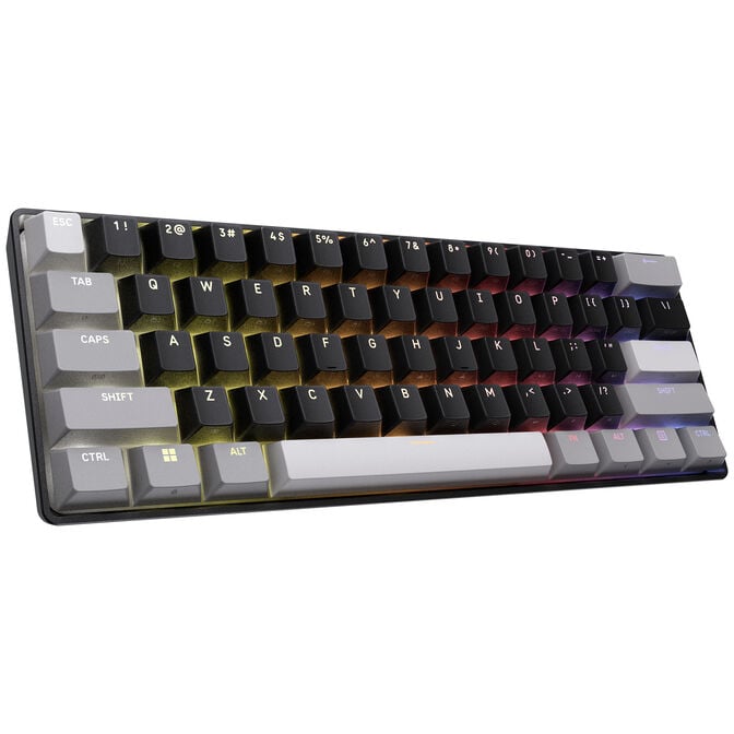 Corsair CLIPPER PRO MINI 60 Hall Effect Gaming Keyboard, Backlit RGB LED, CORSAIR MGX Core, Black PBT DS Keycaps image number 4