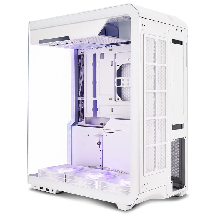 Ssupd Xhuttle PC case, mid tower, ATX, RGB, tempered glass - white image number 2