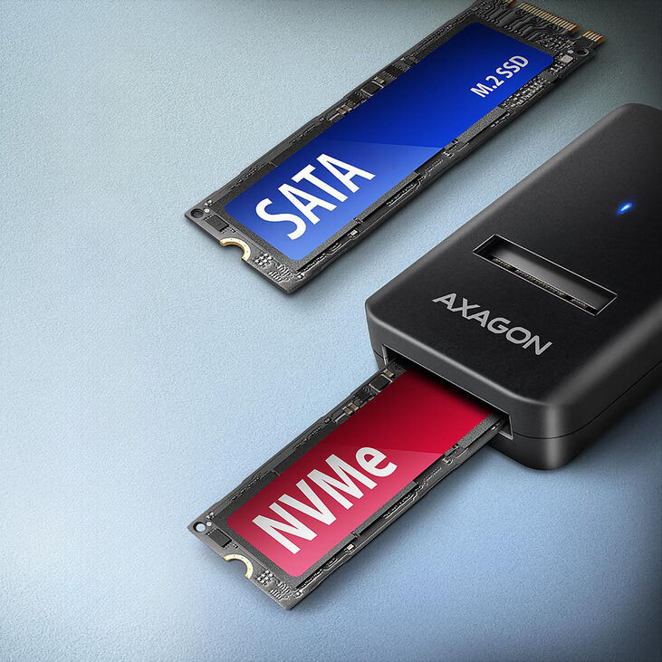 AXAGON ADM2-AM NVMe/SATA SDD Adapter - 10cm image number 1