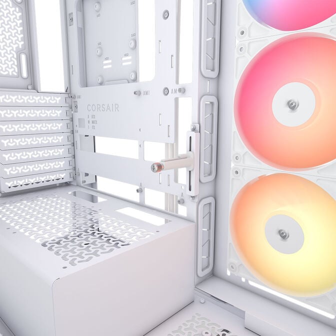Corsair 3500X RS-R PC Case, Mid-Tower, E-ATX, RGB, Tempered Glass - white image number 11
