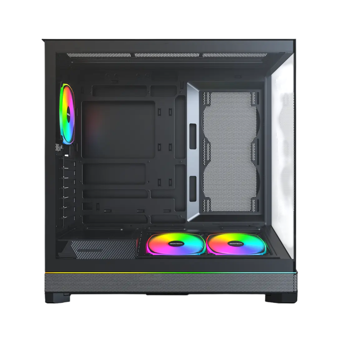 Montech Sky 3 PC Case, Mid Tower, ATX, ARGB, Tempered Glass - Black image number 2