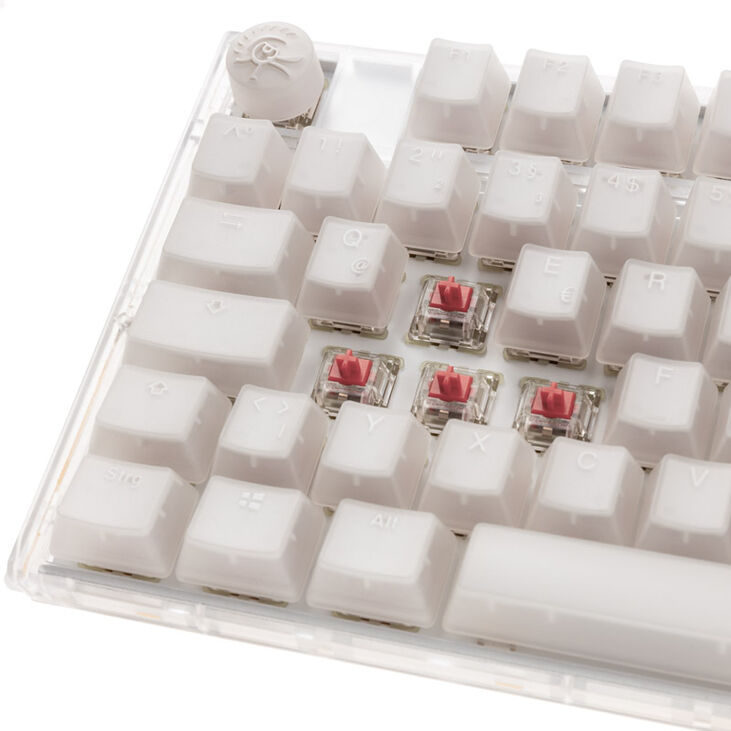 Ducky One 3 Aura White Gaming Keyboard, RGB LED - MX-Silent-Red image number 4