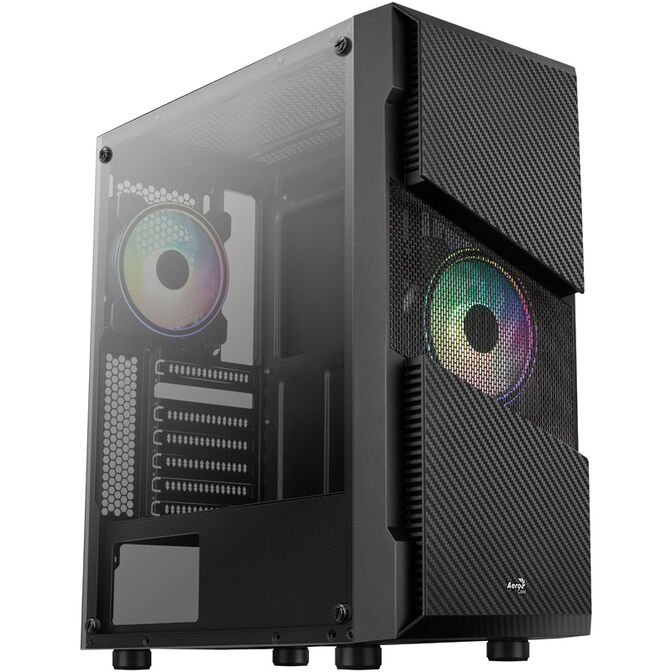 Aerocool Menace Saturn RGB Midi-Tower, Tempered Glass - schwarz image number 0