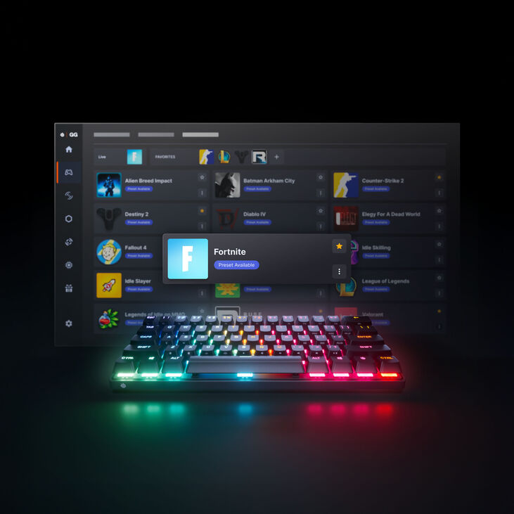 SteelSeries Apex Pro Mini Gen 3 Gaming-Tastatur, OmniPoint 3.0 Switches, RGB - ISO (DE) image number 4