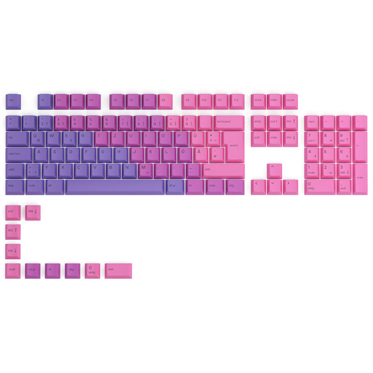 Glorious GPBT Keycaps - 115 PBT keycaps, ISO, DE layout, Nebula image number 0