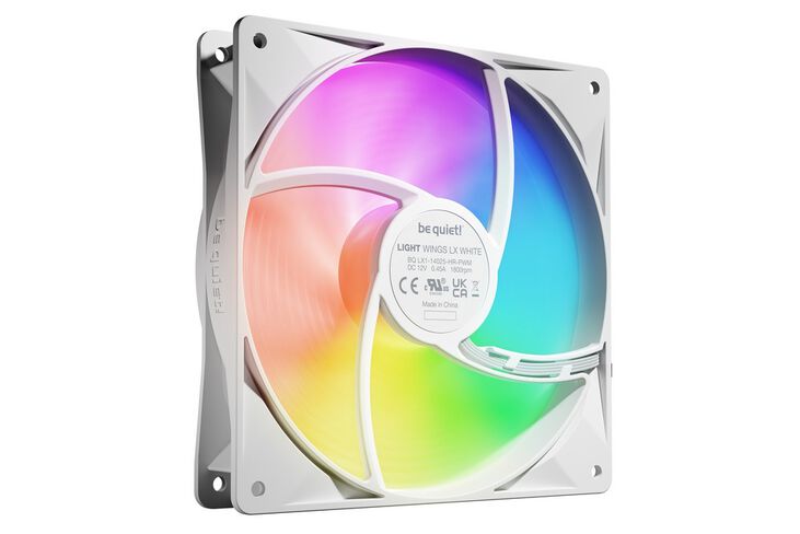 be quiet! Light Wings LX ARGB PWM High Speed Fan, Triple Pack - 140mm, white image number 1