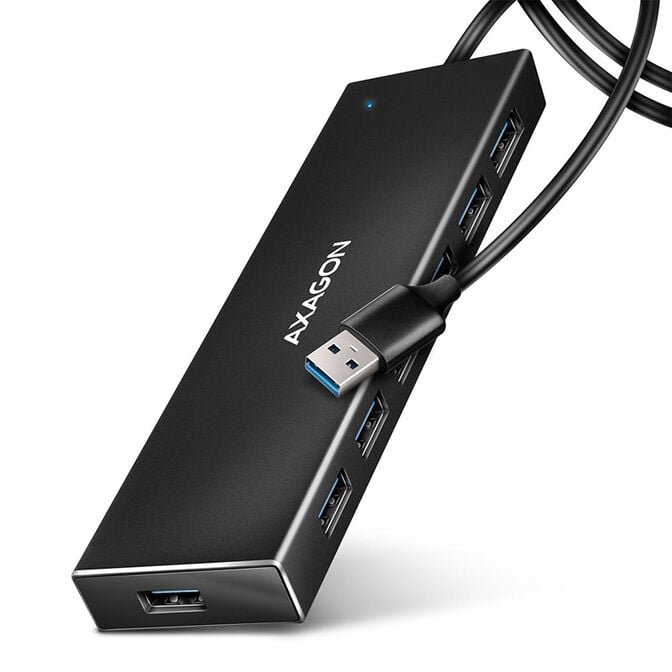 AXAGON HUE-F7A USB Hub, 7x USB 3.2 Gen 1, external power supply - 1m image number 0